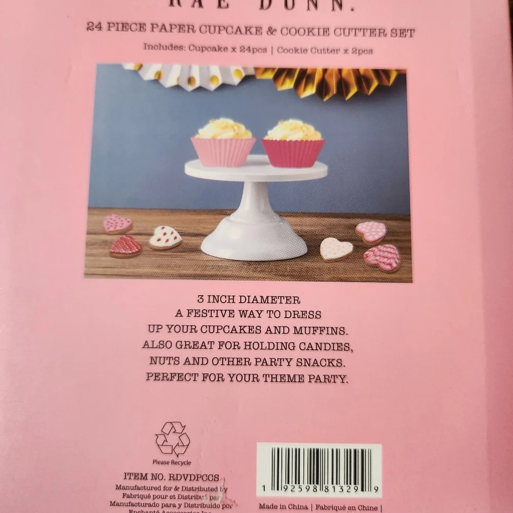 Rae Dunn Butterfly and Flower Cookie Cutter Cupcake Set Bundle of 2 NEW